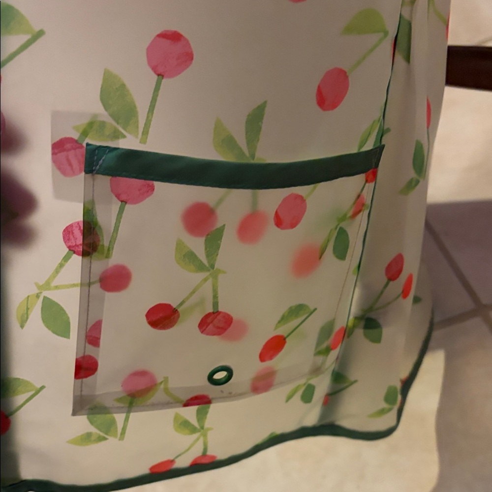Cat & Jack Cherry Print Raincoat with Green Accents - Picture 5 of 6